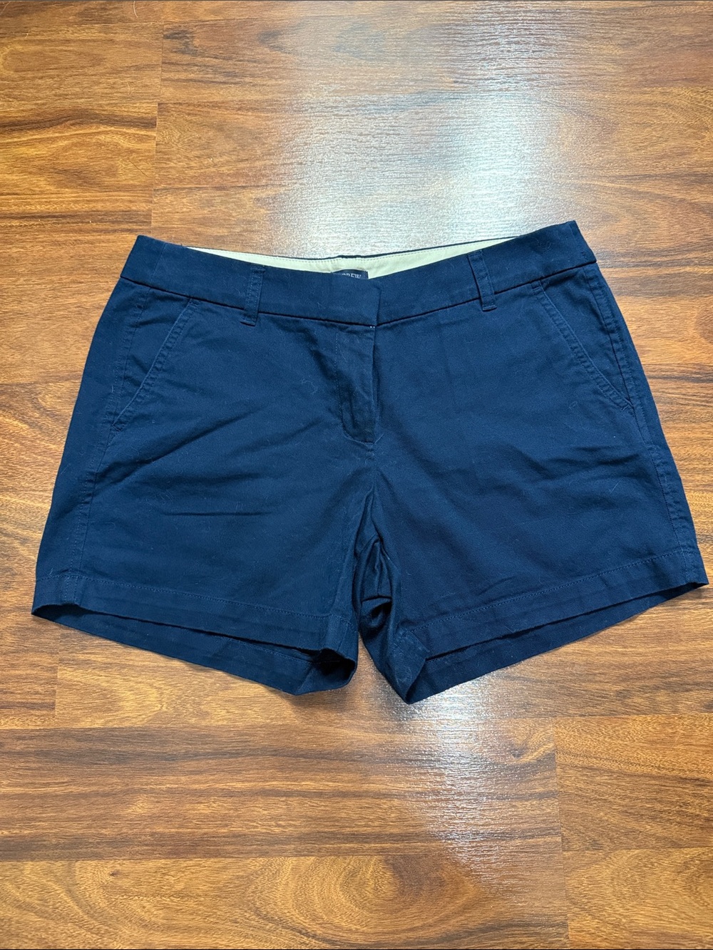 J. Crew Navy Cotton Chino Shorts - Navy Blue